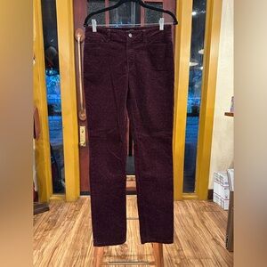 Talbots Heritage Deep Red Patterned Top